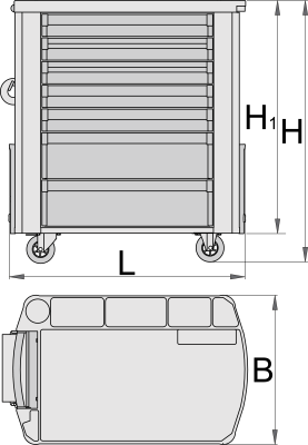 Carucior de scule EUROPLUS UNIOR 617101 s